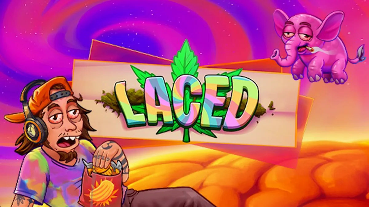 Interface do slot Laced com elementos visuais de luxo e símbolos temáticos