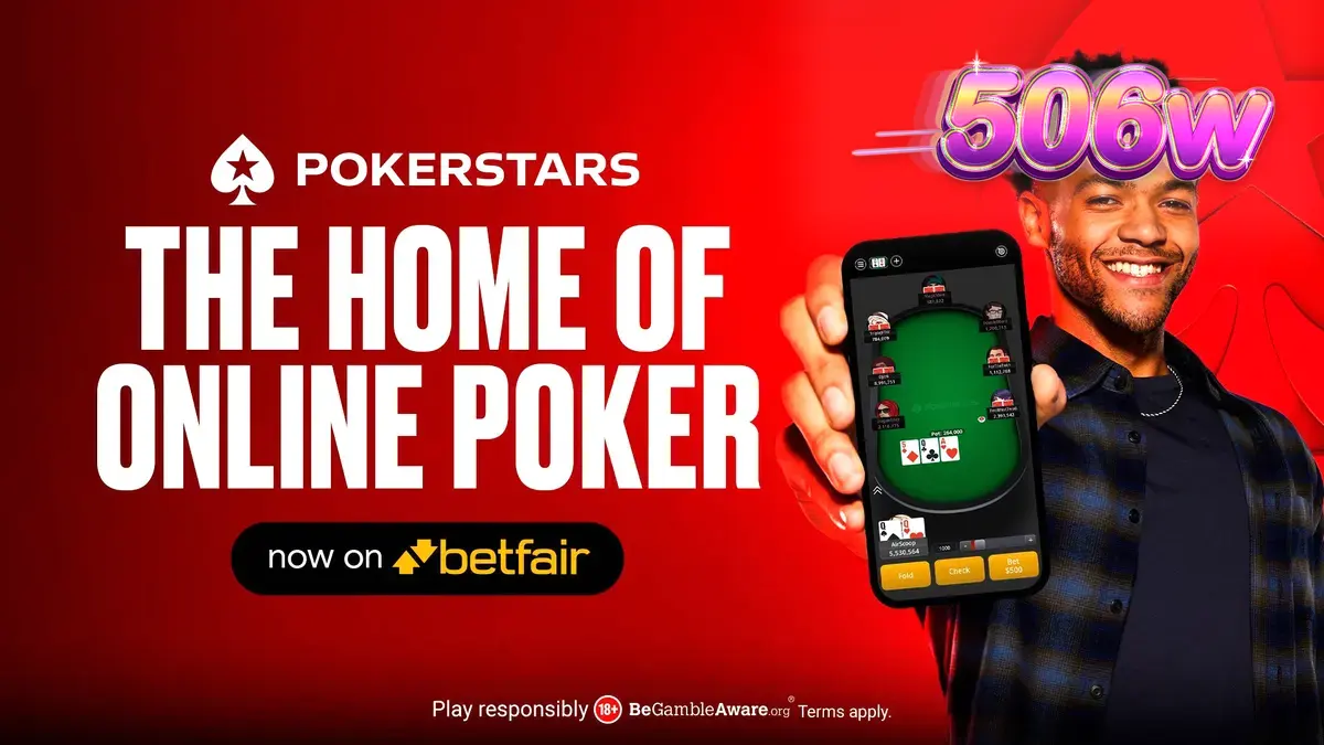 Interface de plataforma de jogos online com elementos de poker e cassino